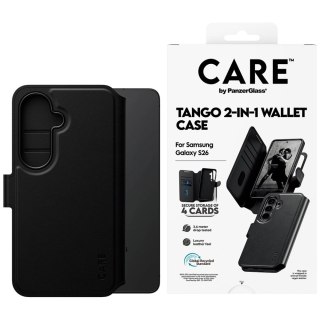Etui CARE by PanzerGlass Tango 2w1 Wallet na Samsung Galaxy S26 - czarne
