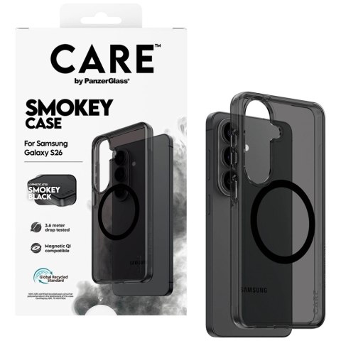 Etui CARE by PanzerGlass Urban Explorer Smokey w. Black Qi na Samsung Galaxy S26 - czarne