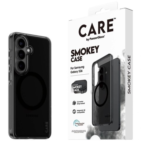 Etui CARE by PanzerGlass Urban Explorer Smokey w. Black Qi na Samsung Galaxy S26 - czarne