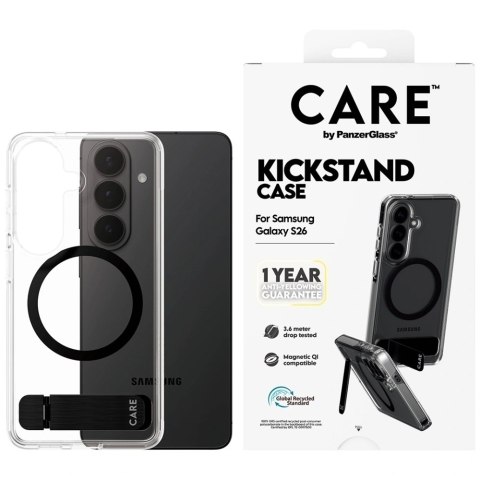 Etui CARE by PanzerGlass Urban Explorer Transparent w. Black Qi na Samsung Galaxy S26 - przezroczyste
