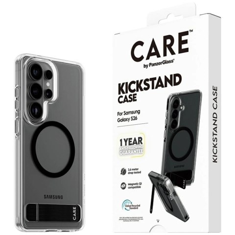 Etui CARE by PanzerGlass Urban Explorer Transparent w. Black Qi na Samsung Galaxy S26 - przezroczyste