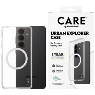Etui CARE by PanzerGlass Urban Explorer Transparent w. White Qi na Samsung Galaxy S26+ - przezroczyste