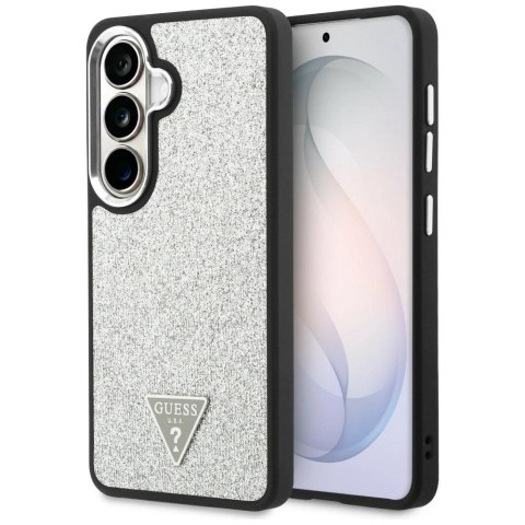 Etui Guess Fixed Glitter Triangle MagSafe na Samsung Galaxy S26+ - srebrne