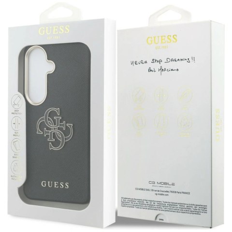 Etui Guess Grained Big 4G Metal Logo na Samsung Galaxy S26+ - czarne