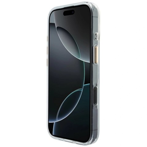 Etui Guess IML Gradient Script Metal MagSafe na iPhone 17 - białe