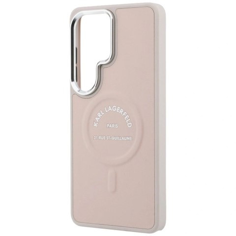 Etui Karl Lagerfeld Embossed Ring RSG Logo MagSafe na Samsung Galaxy S26 Ultra - różowe
