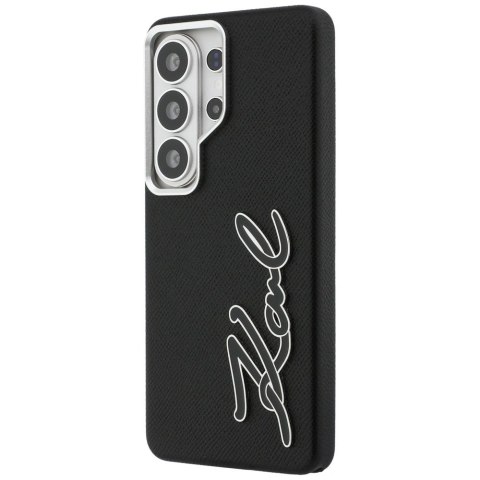 Etui Karl Lagerfeld Grained Signature Metal Resin Logo na Samsung Galaxy S26 Ultra - czarne