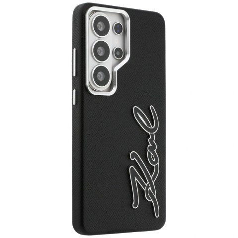 Etui Karl Lagerfeld Grained Signature Metal Resin Logo na Samsung Galaxy S26 Ultra - czarne