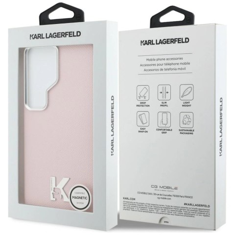 Etui Karl Lagerfeld K Metal Logo MagSafe na Samsung Galaxy S26 Ultra - różowe