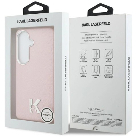 Etui Karl Lagerfeld K Metal Logo MagSafe na Samsung Galaxy S26 - różowe