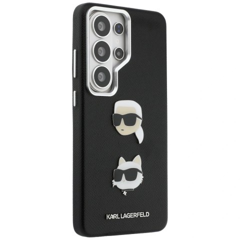 Etui Karl Lagerfeld Saffiano Double Heads Metal na Samsung Galaxy S26 Ultra - czarne