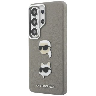 Etui Karl Lagerfeld Saffiano Double Heads Metal na Samsung Galaxy S26 Ultra - srebrne