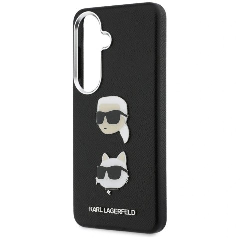 Etui Karl Lagerfeld Saffiano Double Heads Metal na Samsung Galaxy S26+ - czarne