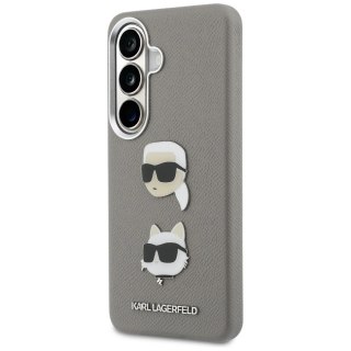 Etui Karl Lagerfeld Saffiano Double Heads Metal na Samsung Galaxy S26 - srebrne