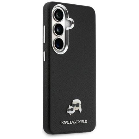 Etui Karl Lagerfeld Saffiano KC Metal Logo MagSafe do Samsung Galaxy S26 czarny