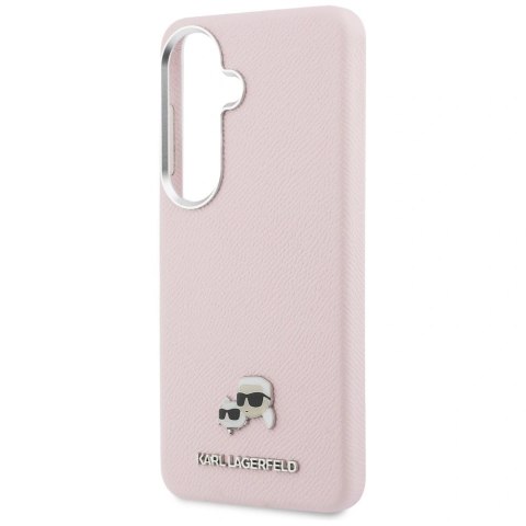 Etui Karl Lagerfeld Saffiano KC Metal Logo MagSafe na Samsung Galaxy S26+ - różowe