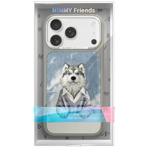 Etui Nimmy Gentle Pets Series Dog MagSafe na iPhone 17 Pro - szare