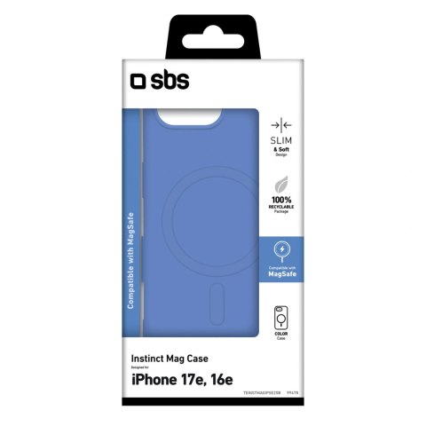 Etui SBS Instinct Mag na iPhone 16e / 17e kompatybilne z MagSafe - niebieskie