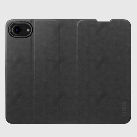 Etui SBS Wallet Smooth na iPhone 16e / 17e z klapką - czarne