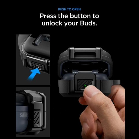 Etui Spigen Lock Fit na Samsung Galaxy Buds 4 / 4 Pro - czarne matowe