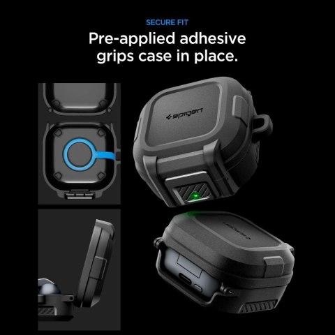 Etui Spigen Lock Fit na Samsung Galaxy Buds 4 / 4 Pro - czarne matowe