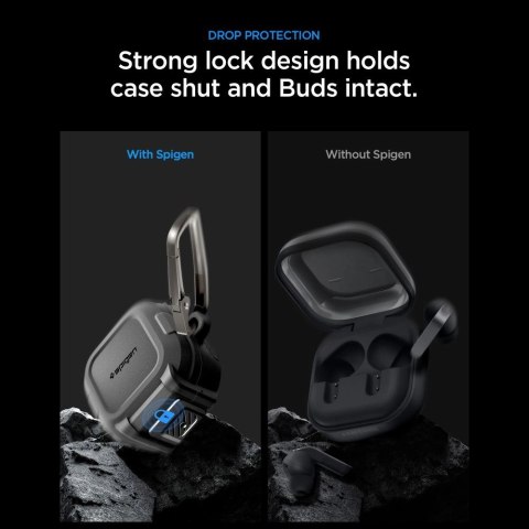 Etui Spigen Lock Fit na Samsung Galaxy Buds 4 / 4 Pro - czarne matowe