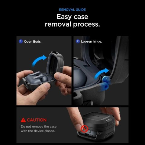 Etui Spigen Lock Fit na Samsung Galaxy Buds 4 / 4 Pro - czarne matowe