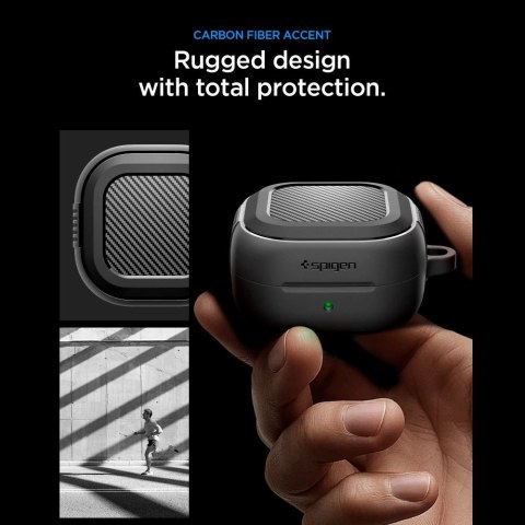 Etui Spigen Rugged Armor na Samsung Galaxy Buds 4 / 4 Pro - czarne matowe