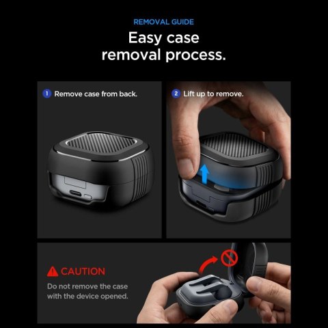 Etui Spigen Rugged Armor na Samsung Galaxy Buds 4 / 4 Pro - czarne matowe