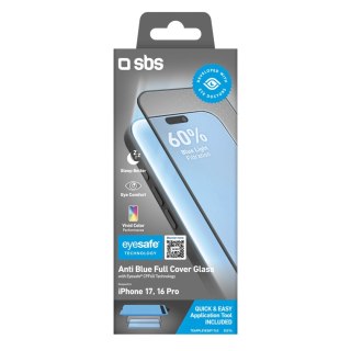 Szkło hartowane SBS Eyesafe na iPhone 17/16 Pro z aplikatorem