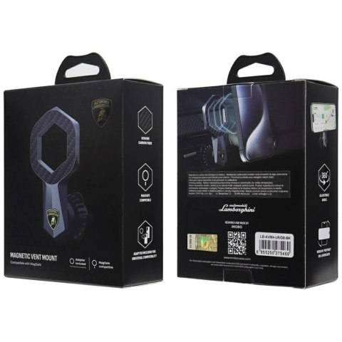 Uchwyt magnetyczny Lamborghini Urus D8 na kratkę nawiweu - czarny