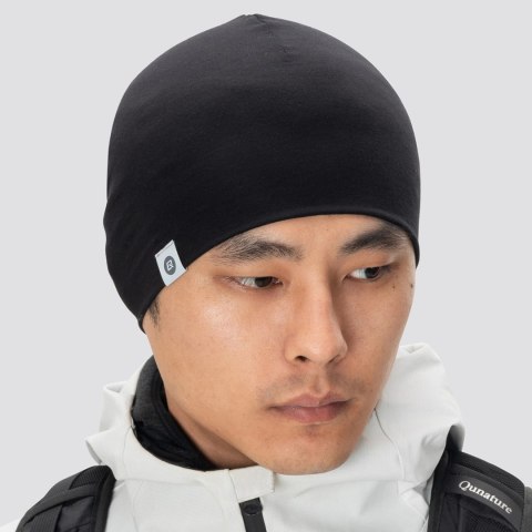 Czapka Rockbros YDM002 wełna + Tencel ciepła i oddychająca z odblaskowym wykończeniem rozmiar uniwersalny - czarny
