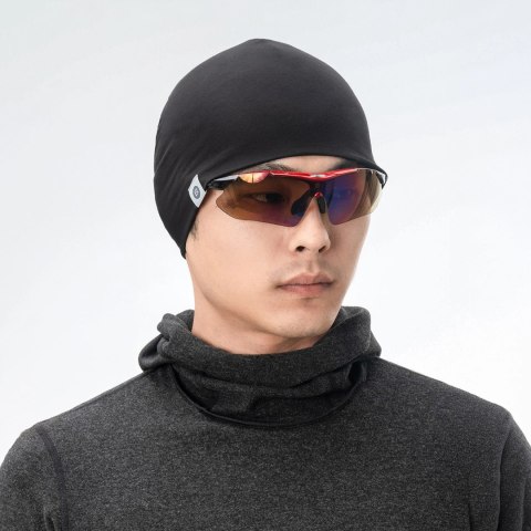 Czapka Rockbros YDM002 wełna + Tencel ciepła i oddychająca z odblaskowym wykończeniem rozmiar uniwersalny - czarny