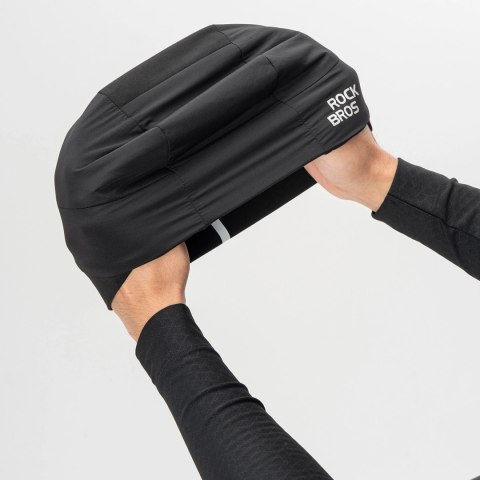 Czapka rowerowa Rozkbros M015 zimowa dwustronna - czarny