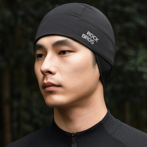 Czapka rowerowa Rozkbros M015 zimowa dwustronna - czarny