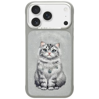 Etui Nimmy Lucky Fashion Cat MagSafe na iPhone 17 Pro Max - szare