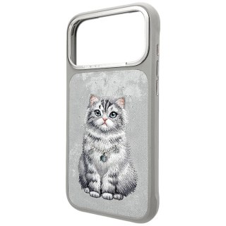 Etui Nimmy Lucky Fashion Cat MagSafe na iPhone 17 Pro Max - szare