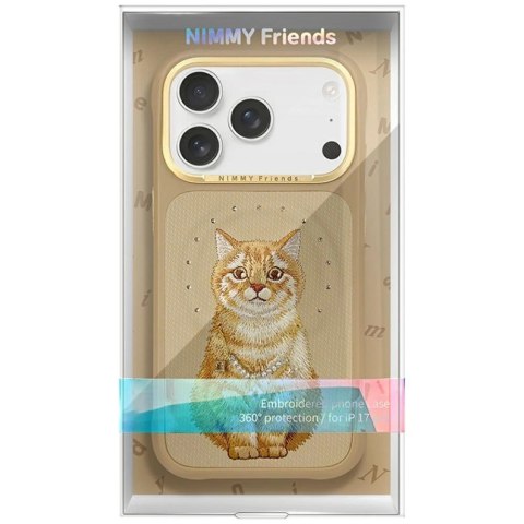Etui Nimmy Lucky Fashion Cat MagSafe na iPhone 17 Pro - brązowe