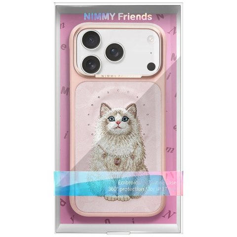 Etui Nimmy Lucky Fashion Cat MagSafe na iPhone 17 Pro - różowe