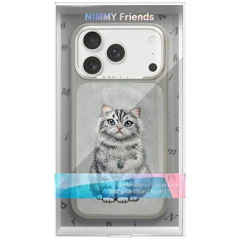 Etui Nimmy Lucky Fashion Cat MagSafe na iPhone 17 Pro - szare