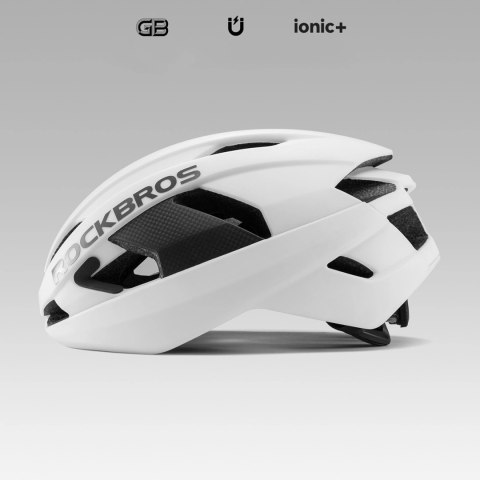 Kask rowerowy Rockbros LK-15 z włókna węglowego 58-62 cm - biały