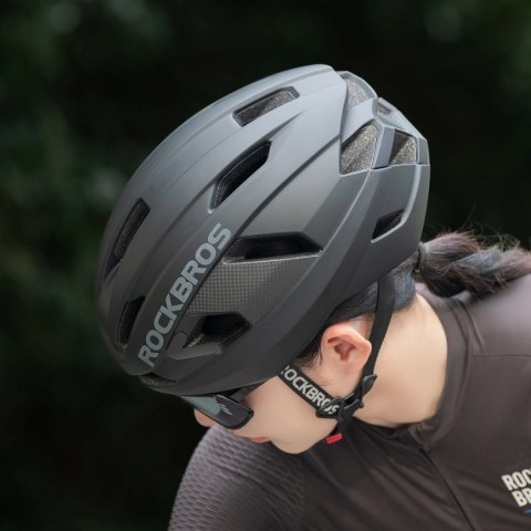 Kask rowerowy Rockbros LK-15 z włókna węglowego 58-62 cm - czarny