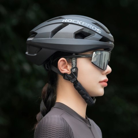 Kask rowerowy Rockbros LK-15 z włókna węglowego 58-62 cm - czarny