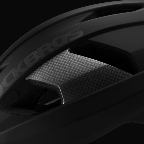 Kask rowerowy Rockbros LK-15 z włókna węglowego 58-62 cm - czarny