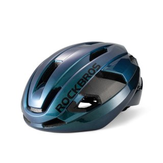 Kask rowerowy Rockbros LK-15 z włókna węglowego rozmiar L (58-62 cm) - niebieski kameleon