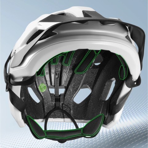 Kask rowerowy Rockbros LK-67 młodzieżowy z odpinanym daszkiem 54-58 cm - biały
