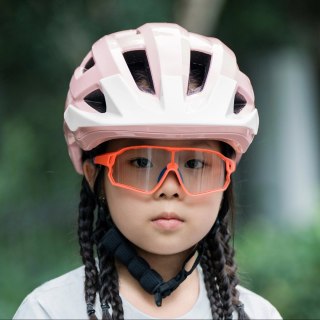 Kask rowerowy Rockbros LK-67 młodzieżowy z odpinanym daszkiem 54-58 cm - różowy
