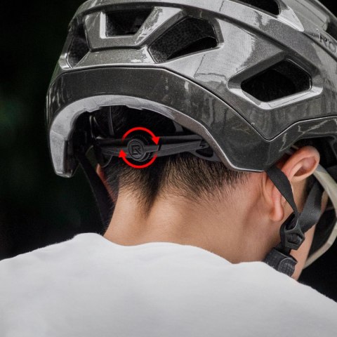 Kask rowerowy Rockbros LK-67 młodzieżowy z odpinanym daszkiem 54-58 cm - szary