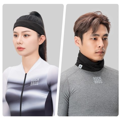 Komin terminczny Rocbros YDWB005 wełna + Tencel ciepły i oddychający rozmiar uniwersalny - czarny