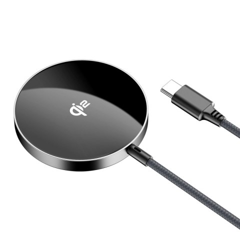 Ładowarka indukcyjna Acefast E24 Qi2 15W magnetyczna z kablem USB-C 1.2m - czarna